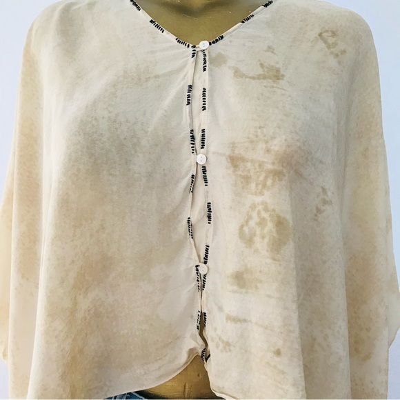 LAURA SIEGEL Handcrafted SLOUCHY Bohemian SILK BLOUSE Medium - Picture 12 of 14